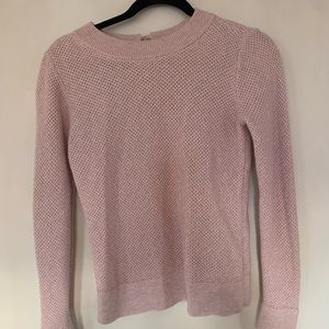 Loft Pink Cotton Crewneck Pullover Sweater Small